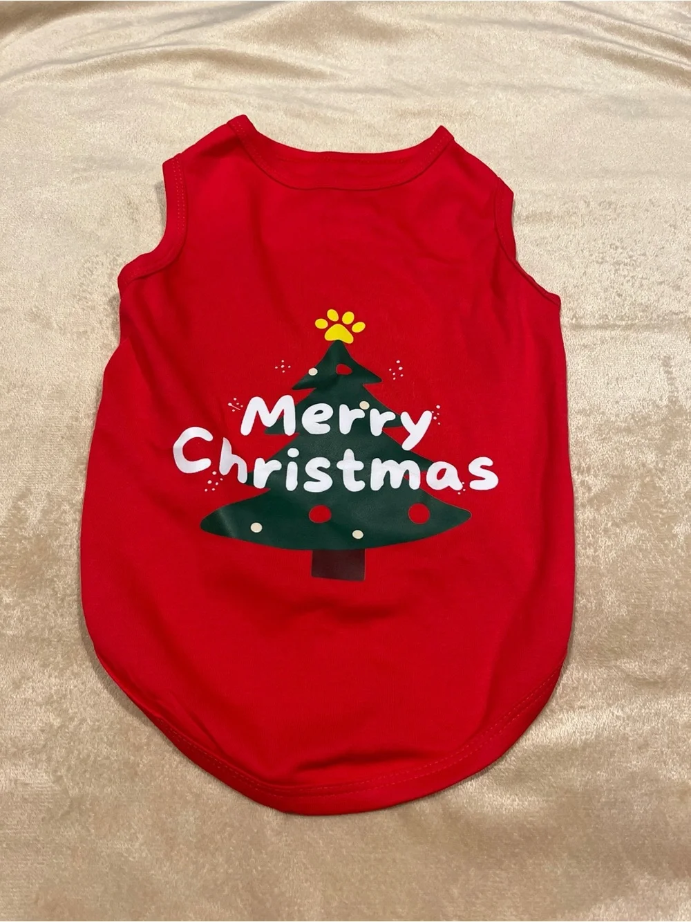 Christmas tree dog shirt, Holiday pet outfit L